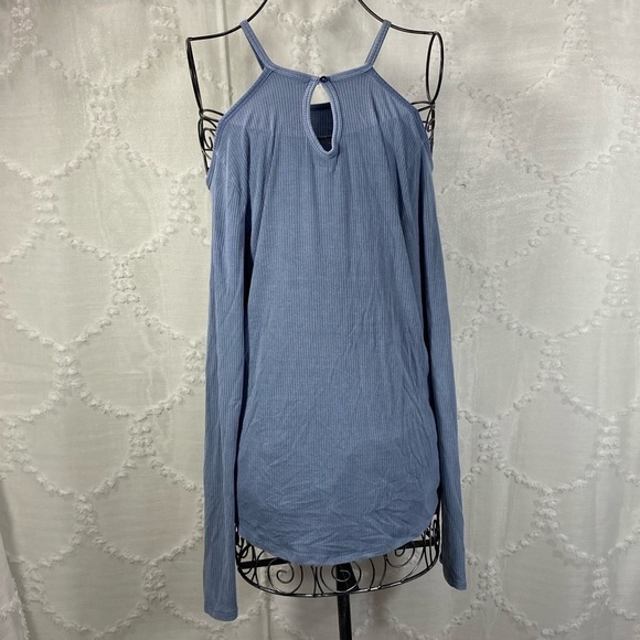 Arizona jeans cold shoulder blue top size L - Picture 7 of 10
